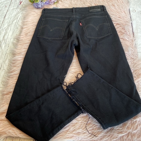 Levi’s Wedgie Icon Fit Black Distressed Jeans sz 26 - Picture 14 of 14